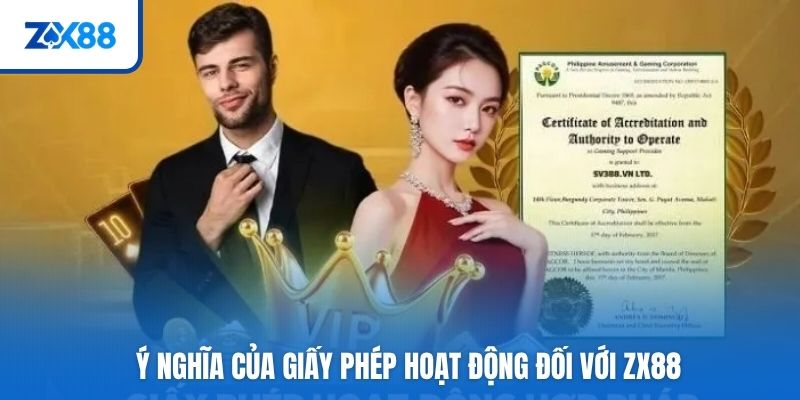 Ý nghĩa của giấy phép hoạt động đối với ZX88